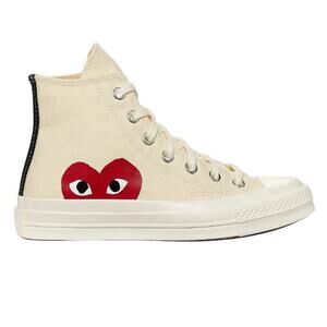COMME des GARCONS PLAY Converse Emblem  Canvas Off White Sneakers